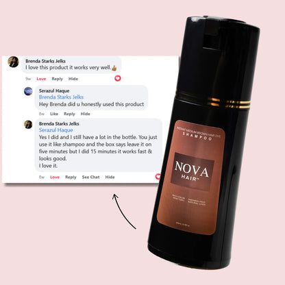 Nova Hair Instant Dye Shampoo